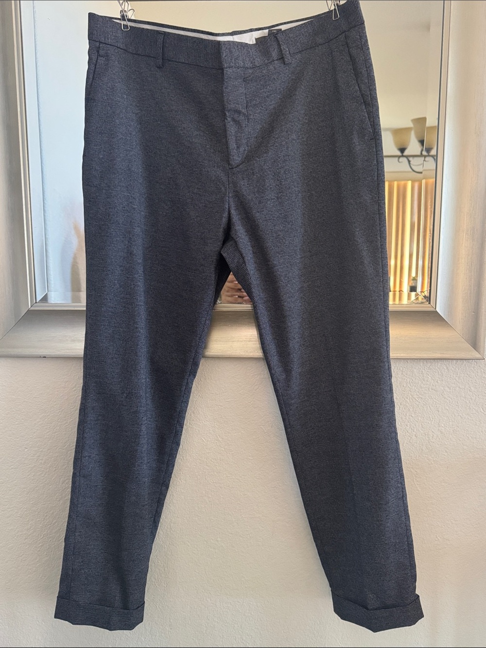 Men's Chino Pants in Dark Blue/Gray